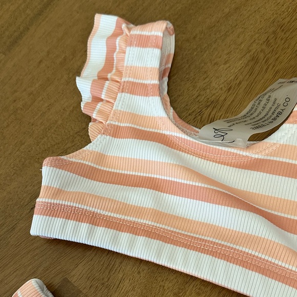 Striped Ruffle Bikini Set - Picture 6 of 6